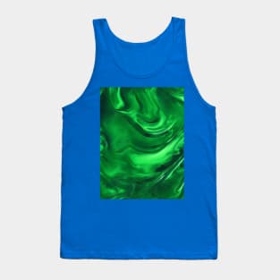 GREEN LIQUID MARBLE DESIGN, PATTERN Tank Top